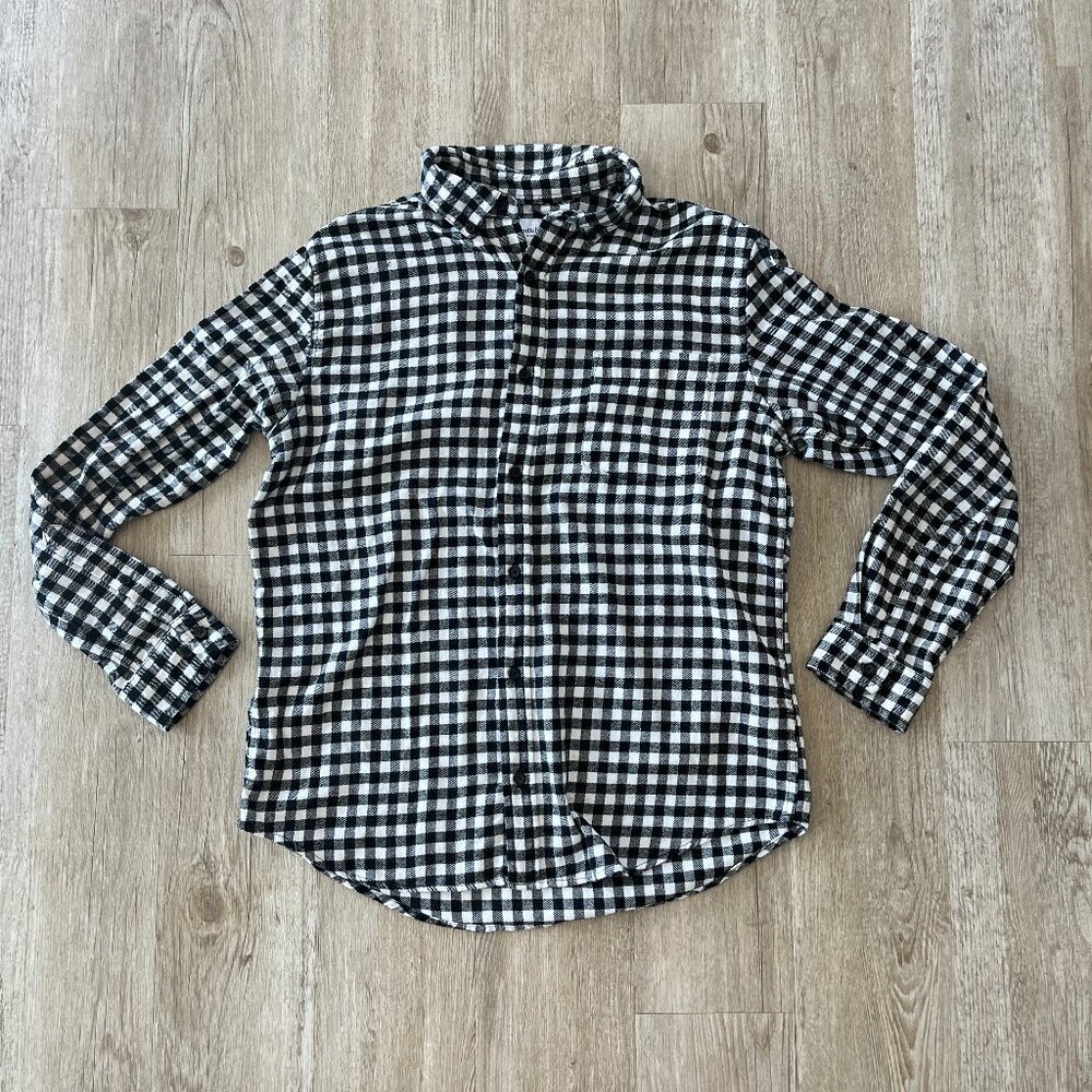 Mens Goodfellow & Co Black and White Plaid Button Up - L
